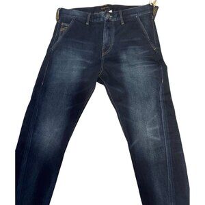 New True Religion Women Size 32 Blue Runner Jogger Drawstring Stretch Jeans
